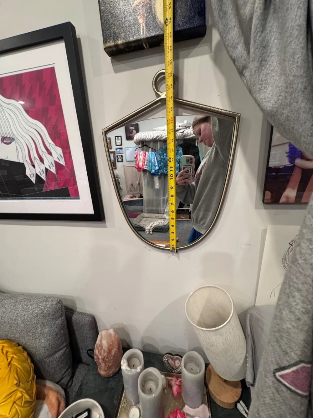 Shield-Shaped Mirror in the Style of Gio Ponti. (NOT a Gio Ponti mirror)